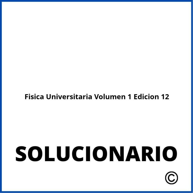 Fisica Universitaria Volumen 1 Solucionario